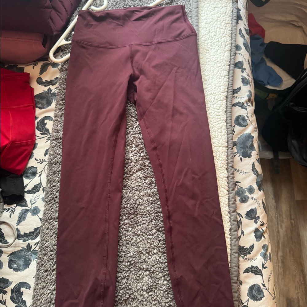 lululemon athletica wunder under Burgundy Leggings